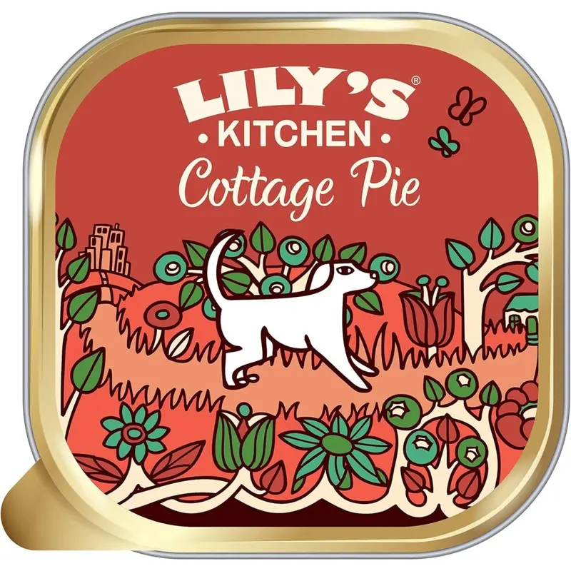 Grain Lilys Kitchen Natural Adult Wet Dog Food Cottage Pie -Free Recipe 10X150g
