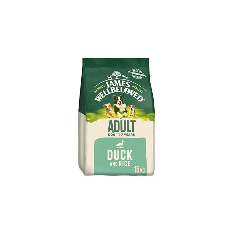 James Wellbeloved Adult Duck & Rice 15 Kg Bag, Hypoallergenic Dry Dog Food 15Kg