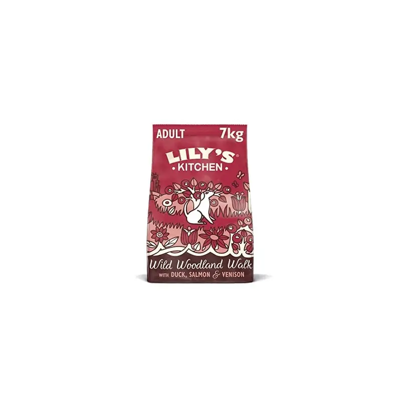 Lilys Kitchen Salmon/Grain Natural Adult Dry Dog Food Duck & Venison -Free Recipe 7Kg