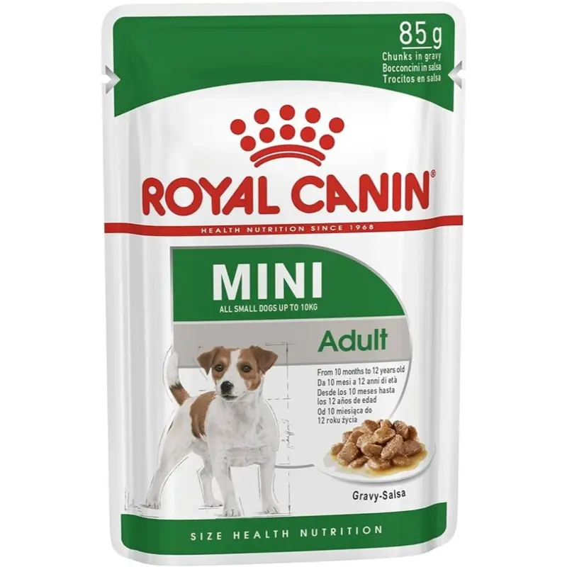 New Royal Canin Health Nutrition Mini Adult Wet Multipack In Gravy 48X85g