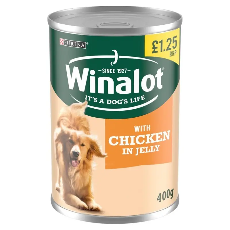 Purina Winalot Classic Chicken In Jelly Dog Food (Pack Of 12) 400G