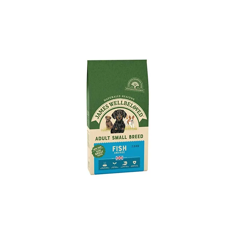 James Wellbeloved Complete Dry Adult Breed Dog Food Fish And Rice, 7.5 Kg Small