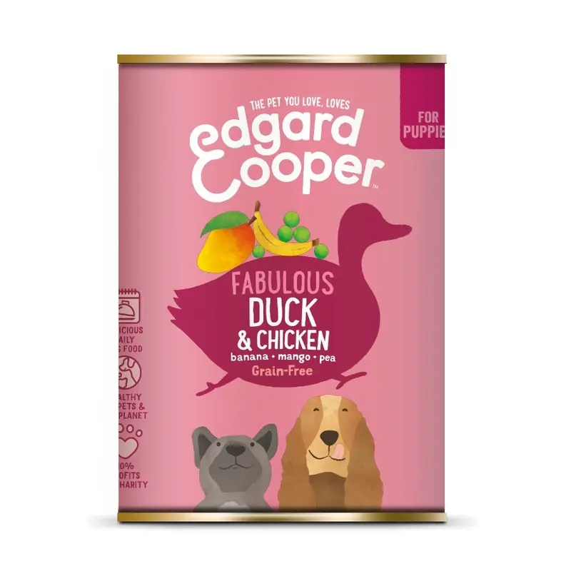 Edgard And Cooper Grain Free Wet Puppy Food Duck & Chicken 400G
