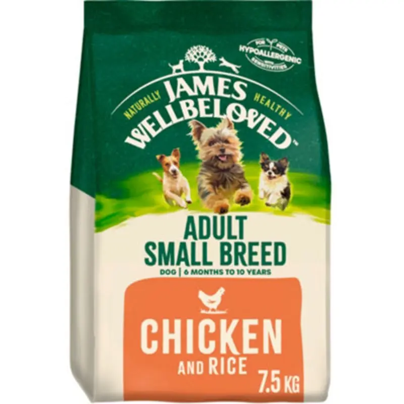 James Wellbeloved Dog Adult Breed Chicken & Rice 7.5Kg Small