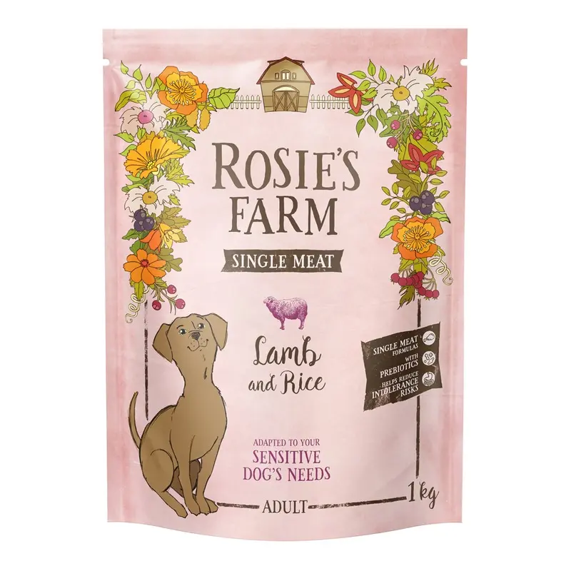 Rosies Farm Single Meat Adult Lamb With Rice - 1Kg