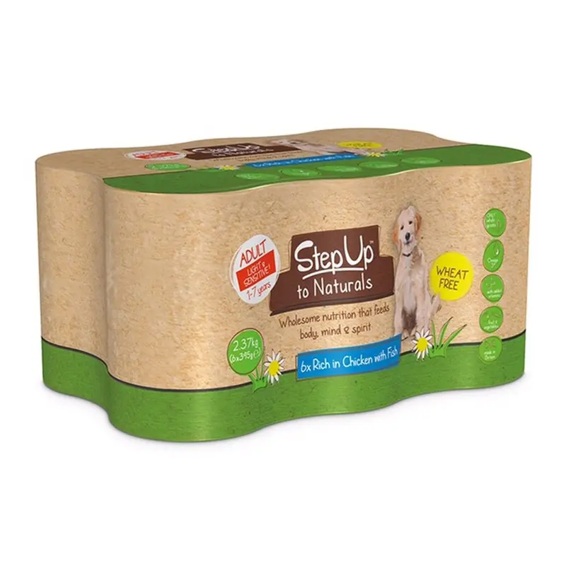 Step Up To Naturals Light And Sensitive Wet Dog Food Chicken With Fish 6 X 395G