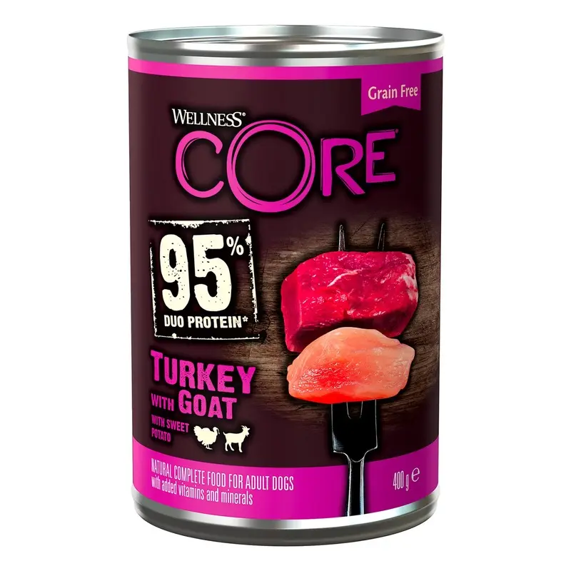 Wellness Core Grain Dog 95% Duo Protein Turkey With Goat With Sweet Potato 400G