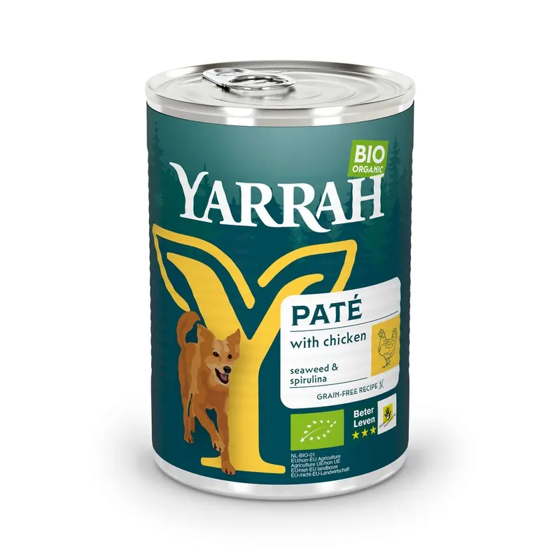 Yarrah Organic Chicken Pat With Organic Spirulina & Organic Seaweed - 6 X 400G