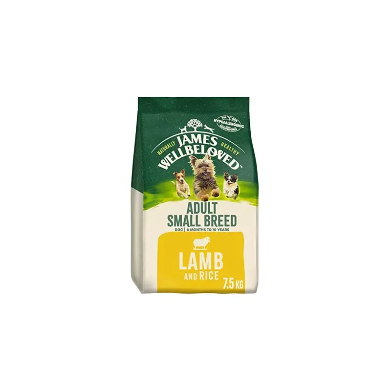 James Wellbeloved Adult Breed Lamb & Rice 7.5 Kg Bag, Hypoallergenic Dry Dog Food Small