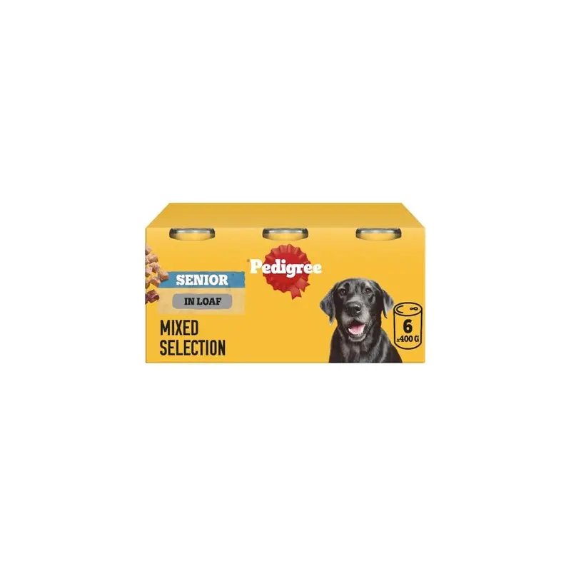 New Pedigree - Wet Dog Food - For Senior Dogs - Mixed Selection In Loaf - X 400 G Size 6