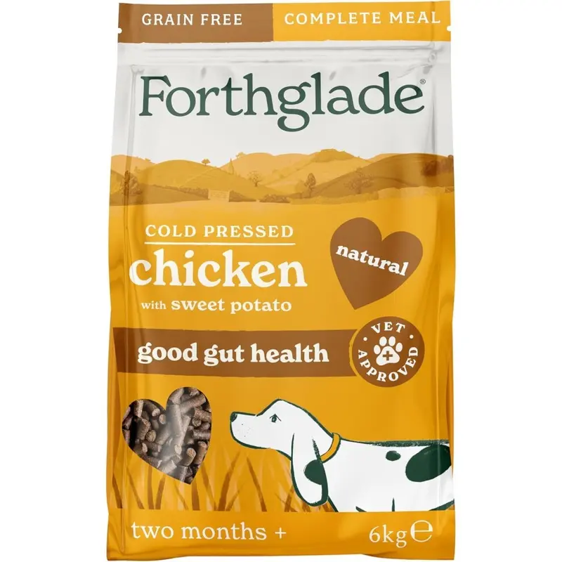 Forthglade Grain Dog Cold Pressed Dry Dog Food Chicken - Free - 6Kg