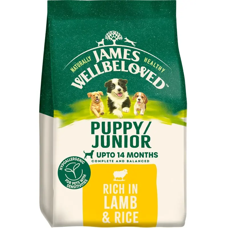 James Wellbeloved Puppy Lamb & Rice Dry Dog Food - 8Kg