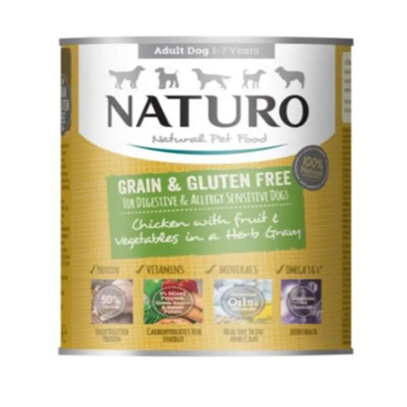 Naturo Adult Chicken In Gravycan 390G (Pack Of 12) Grain/Green