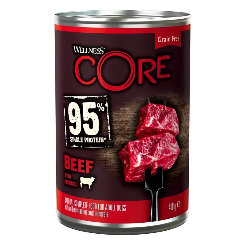 Wellness Core Grain Dog 95% Single Protein Beef With Broccoli 400G