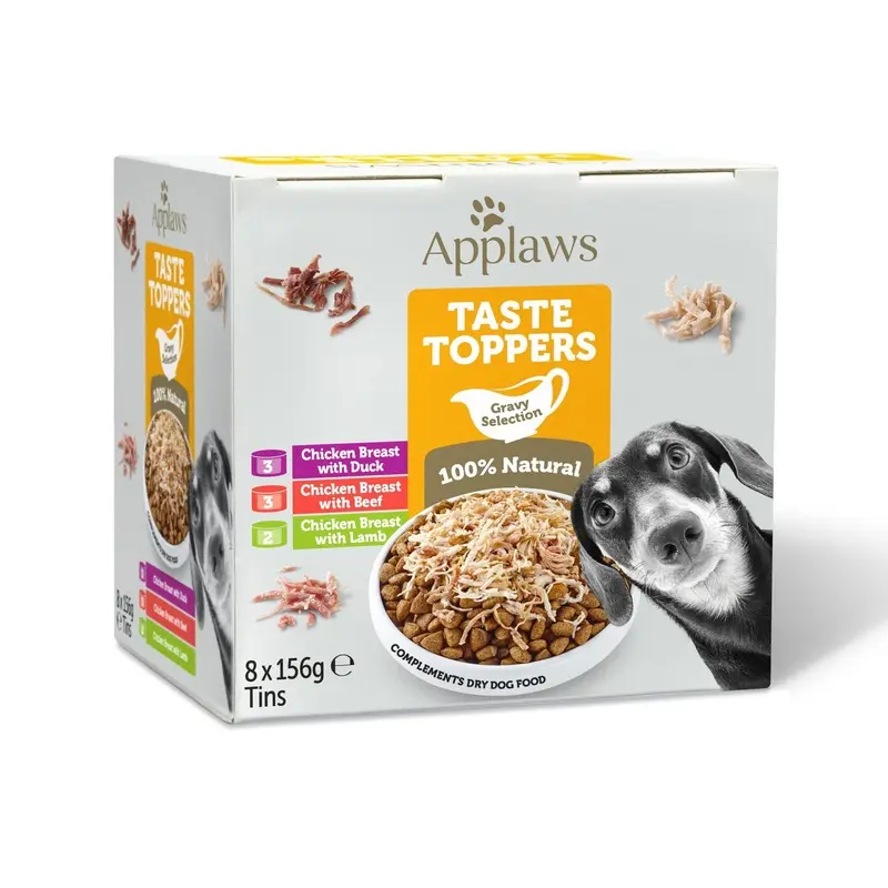 Applaws Taste Toppers Dog Food Tin Gravy Multipack - X 156G Size 8