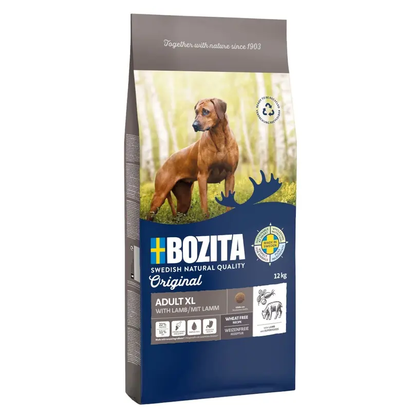 Bozita Original Adult Xl With Lamb - Wheat-Free - 12Kg