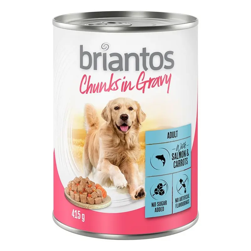 Briantos Chunks In Gravy 6 X 415G - Salmon & Carrots