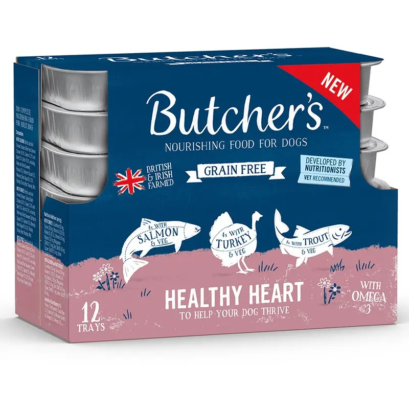 Butchers Grain Free Healthy Heart Wet Adult Dog Food 12X150G Trays