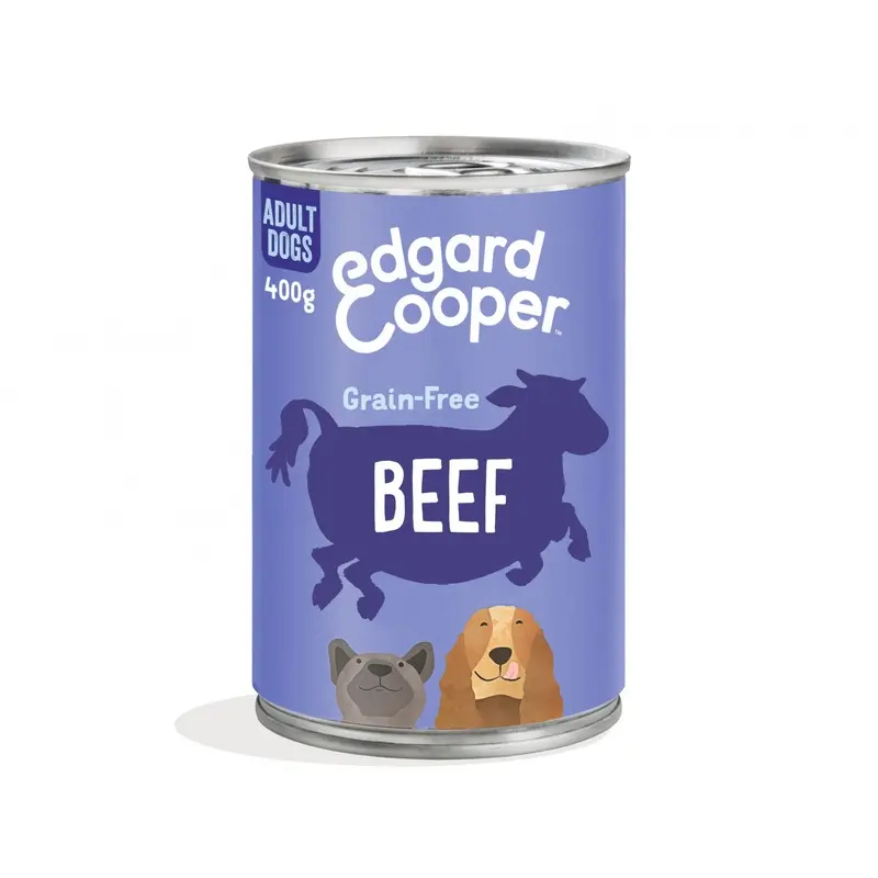 Edgard And Cooper Delightful Beef Adult Dog Food Tins - Grain 400G