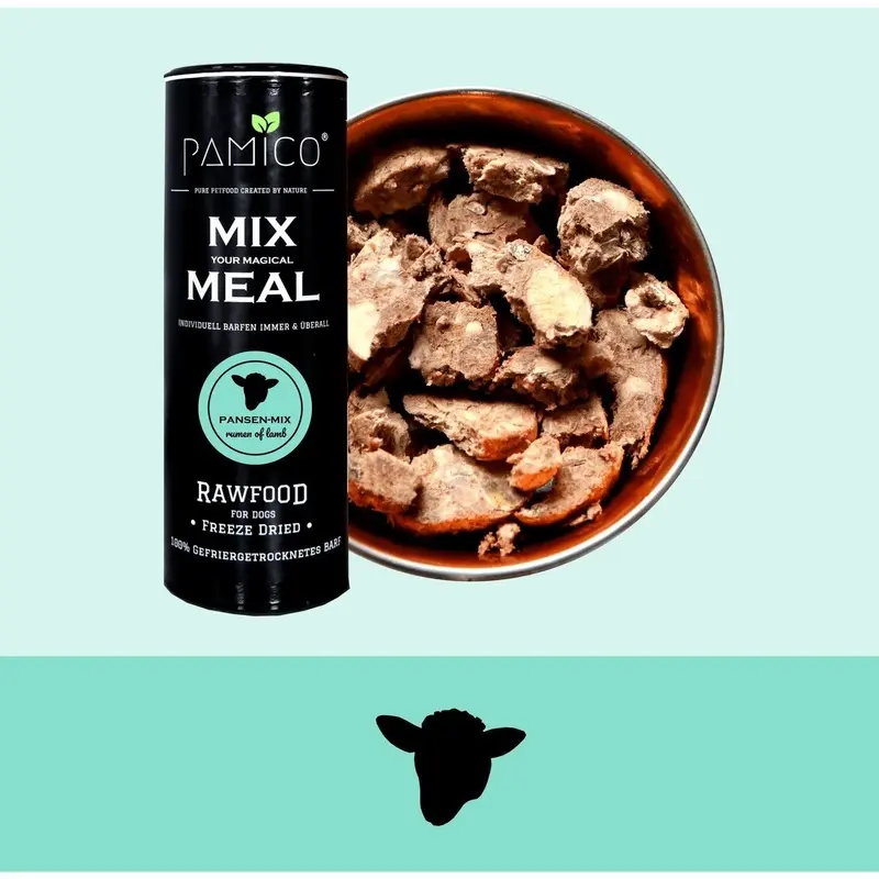 Pamico Blue/Red/Yellow - Mix Meal Freeze-Dried Lamb Tripe Mix 140G