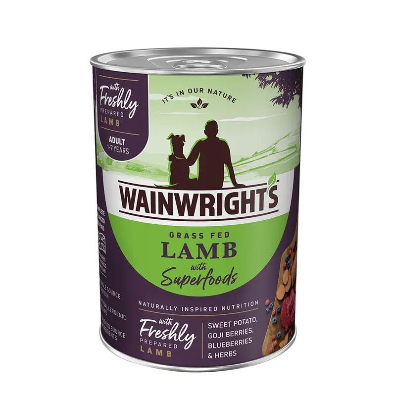 Wainwrights Grass Fed Lamb With Superfoods Wet Adult Dog Food 395G Can