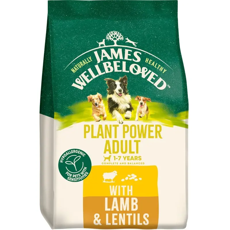 James Wellbeloved Adult Lamb Dry Dog Food Plant Power - 4.5Kg