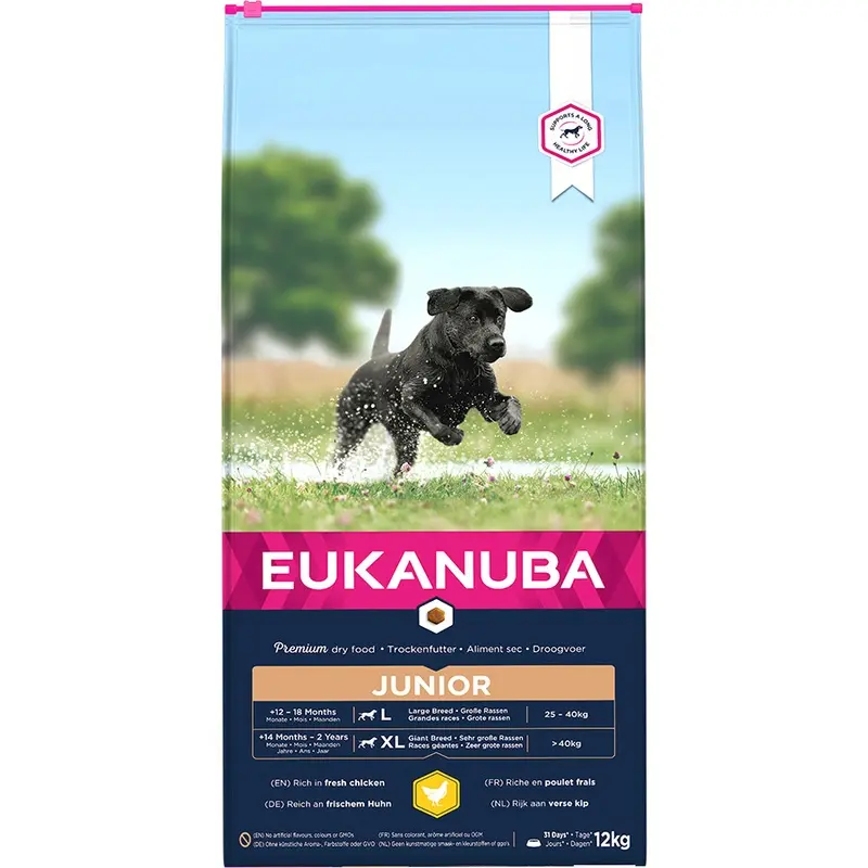 Eukanuba Large Breed Dry Junior Dog Food Chicken 12Kg
