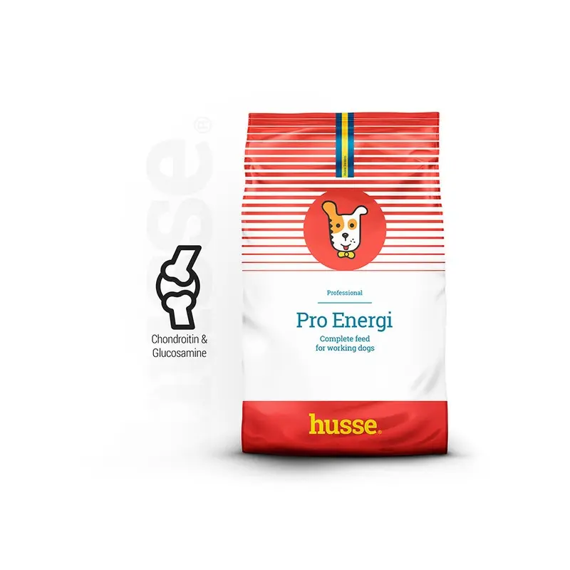 Husse Salmon Working Dog Food Complete Adult Dry Dog Food Chicken & - Pro Energi 15Kg