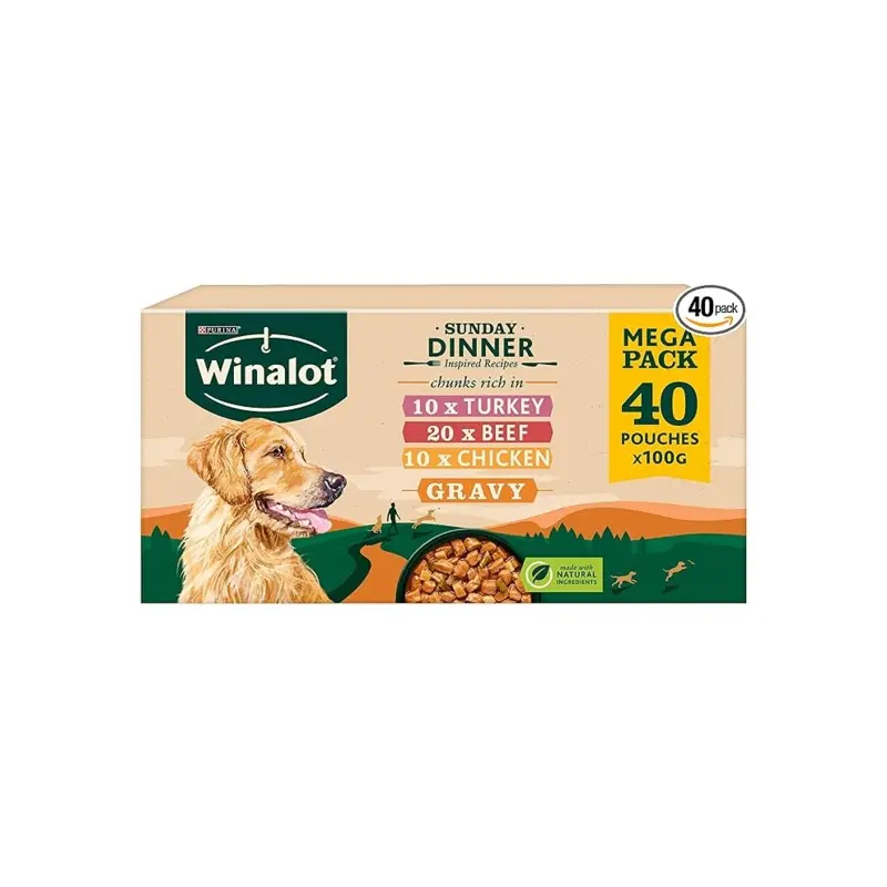 Winalot Sunday Dinner Mixed In Gravy Wet Dog Food 40X100g Size 40