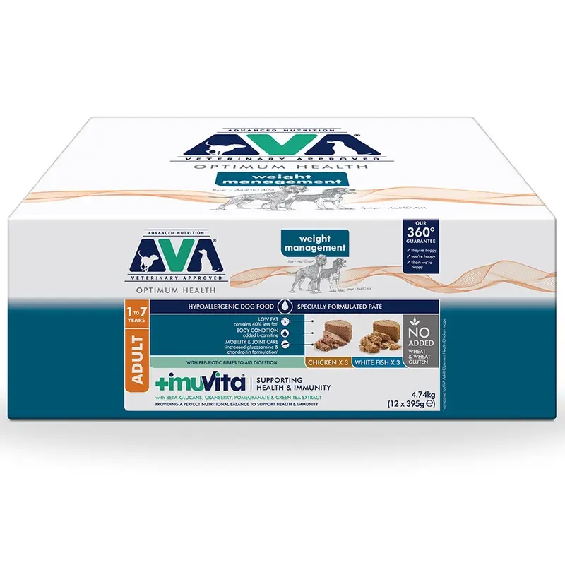 Ava Veterinary Approved Optimum Health Wet Adult Dog Food 12X395G