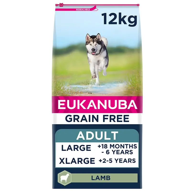 Eukanuba Grain Free Large Breed Dry Adult Dog Food Lamb 12Kg