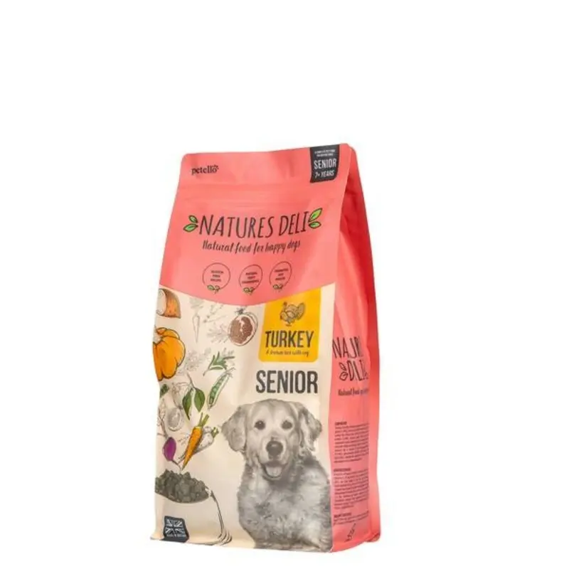 Petello Natures Deli Senior Turkey And Rice Dog Food - Grain/Brown 2Kg