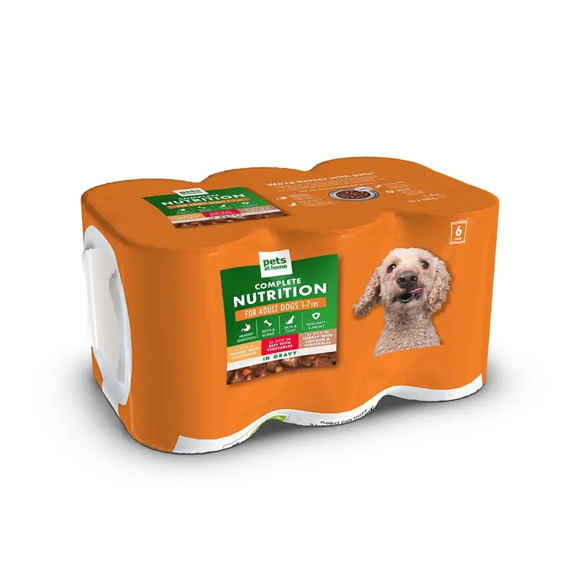 Pets At Home Complete Nutrition Wet Adult Dog Food In Gravy 6 X 400G Cans