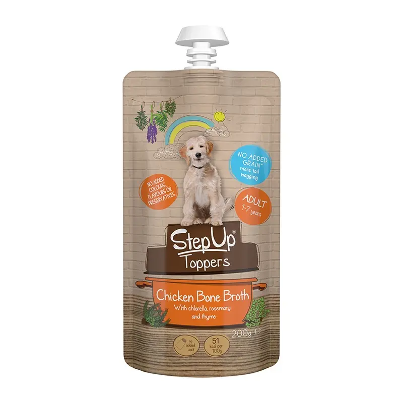 Step Up To Naturals Wet Adult Dog Food Chicken Bone Broth Toppers 200G