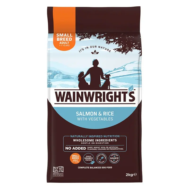 Wainwrights Small Breed Dry Adult Dog Food Salmon With Rice 2Kg