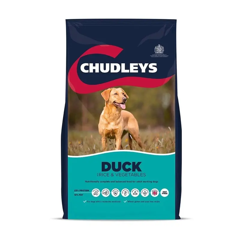Chudleys Duck With Rice And Vegetables Dog Food - Green/Salmon 14Kg