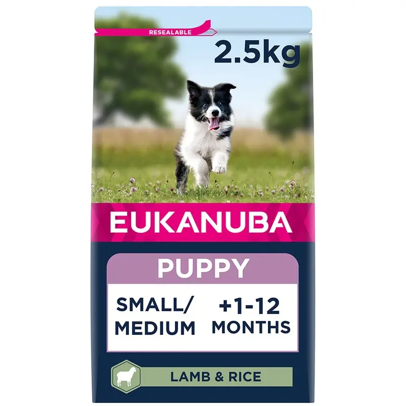 Eukanuba Small Medium Dry Puppy Dog Food Lamb And Rice 2.5Kg