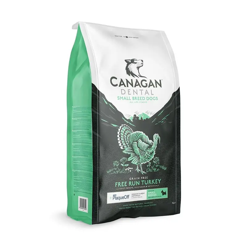 Forest Pet Supplies Grain Canagan Dental Breed Free Run Turkey 2Kg Small