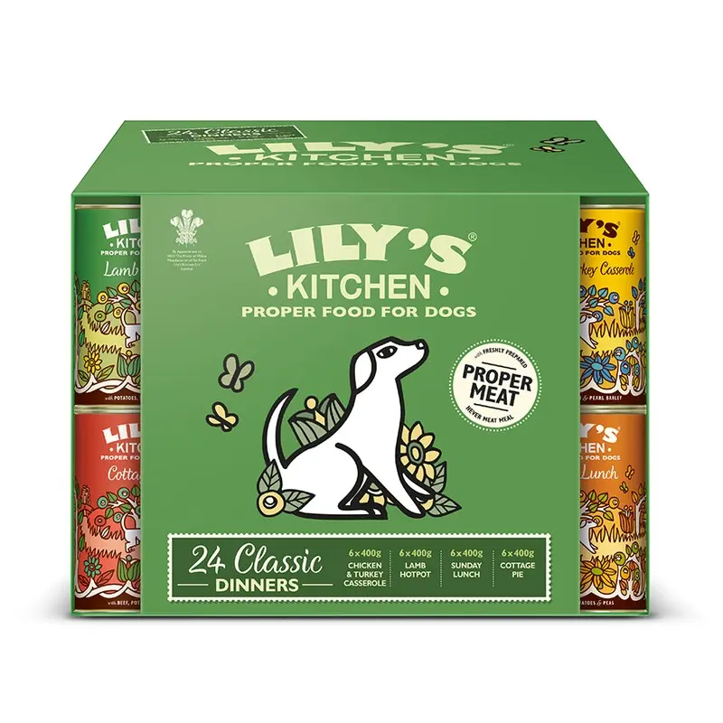 Lilys Kitchen Classic Dinners Proper Food For Dogs Multipack 24 X 400G Tin