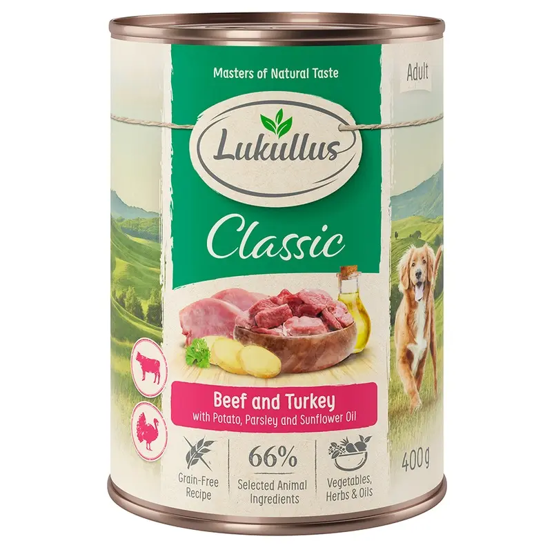 Lukullus Adult Beef & Turkey - Grain-Free - 6 X 400G