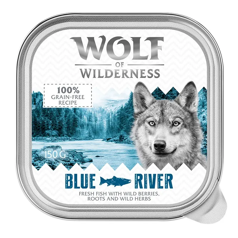 Wolf Of Wilderness 6 X 150G Adult Wet Dog Food - 10% Off! * - Blue River - Fish (6 X 150G)