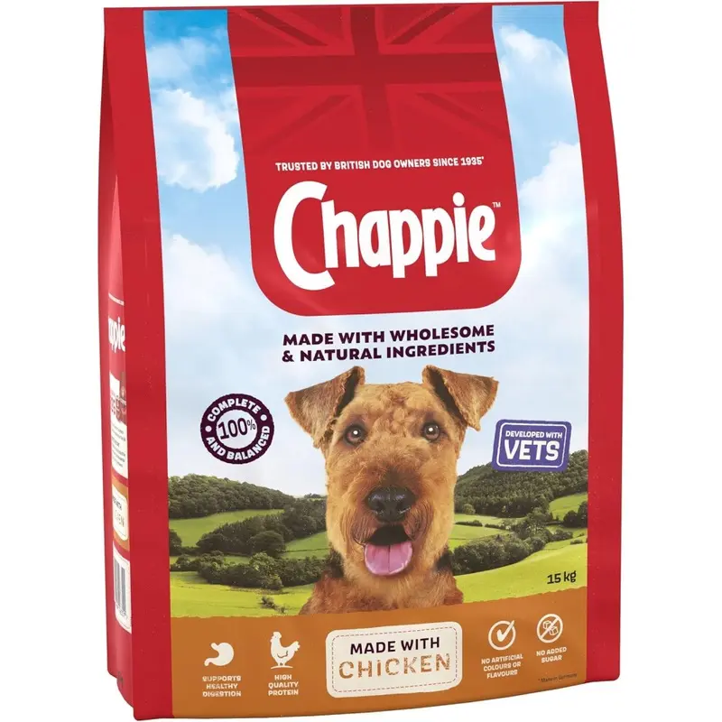 Chappie Dry Dog Food For Adult Dogs With Chicken And Wholegrain Cereal 15 Kg 15Kg