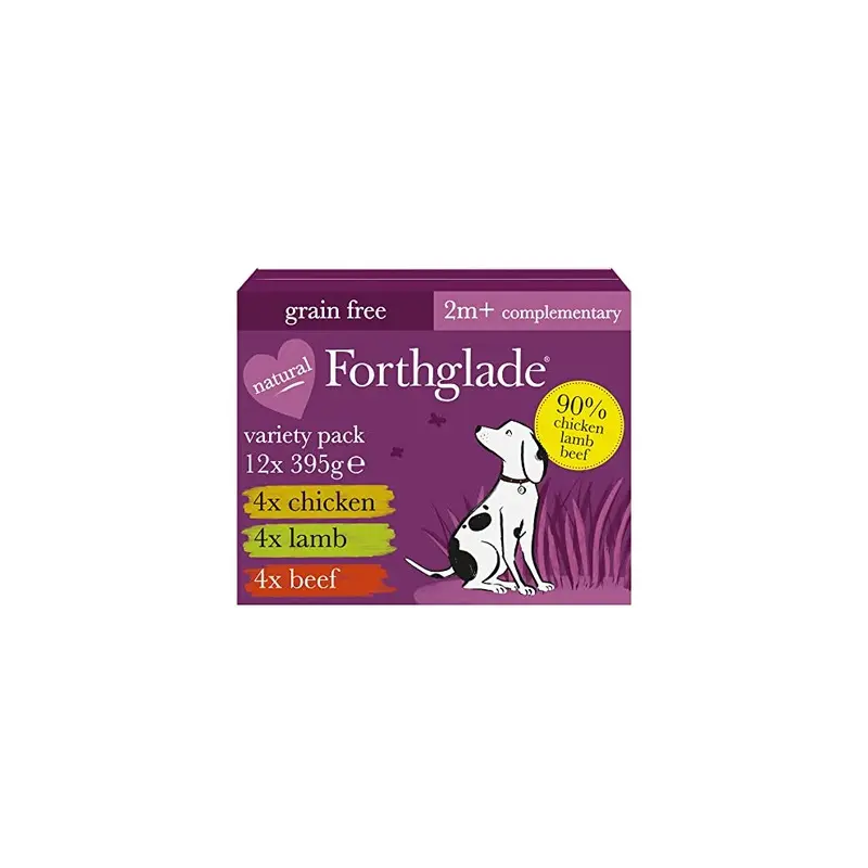 Forthglade Grain Wet Dog Food Variety Pack 12X395g - Adult, Free Size 12