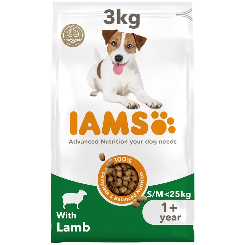 IAMS Adult Small Medium Dry Dog Food Lamb 3kg