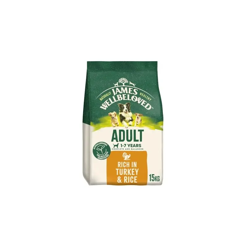 James Wellbeloved Dog Adult Hypoallergenic Dry Food Turkey And Rice 15 Kg 15Kg