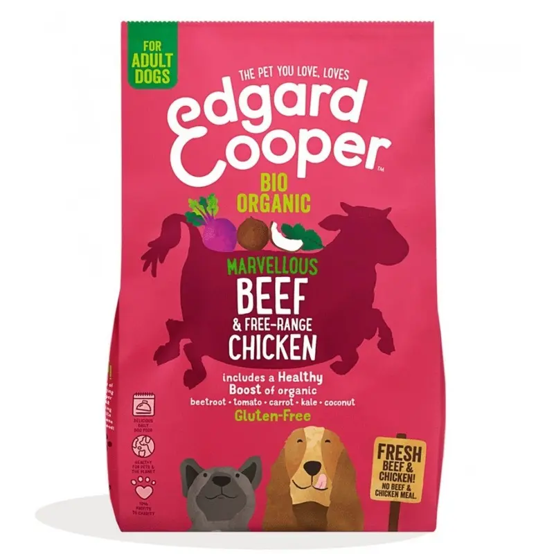 Edgard And Cooper Organic Beef And Chicken Adult Dog Dry Food - 700G