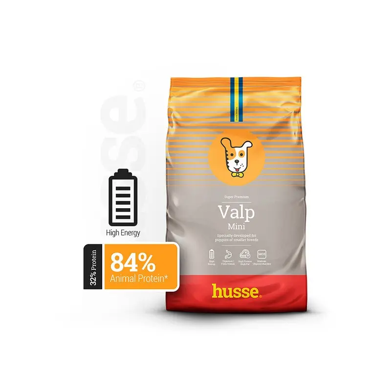 Husse Breed Natural Complete Puppy Dry Dog Food Chicken & Rice - Valp Mini 7Kg Small