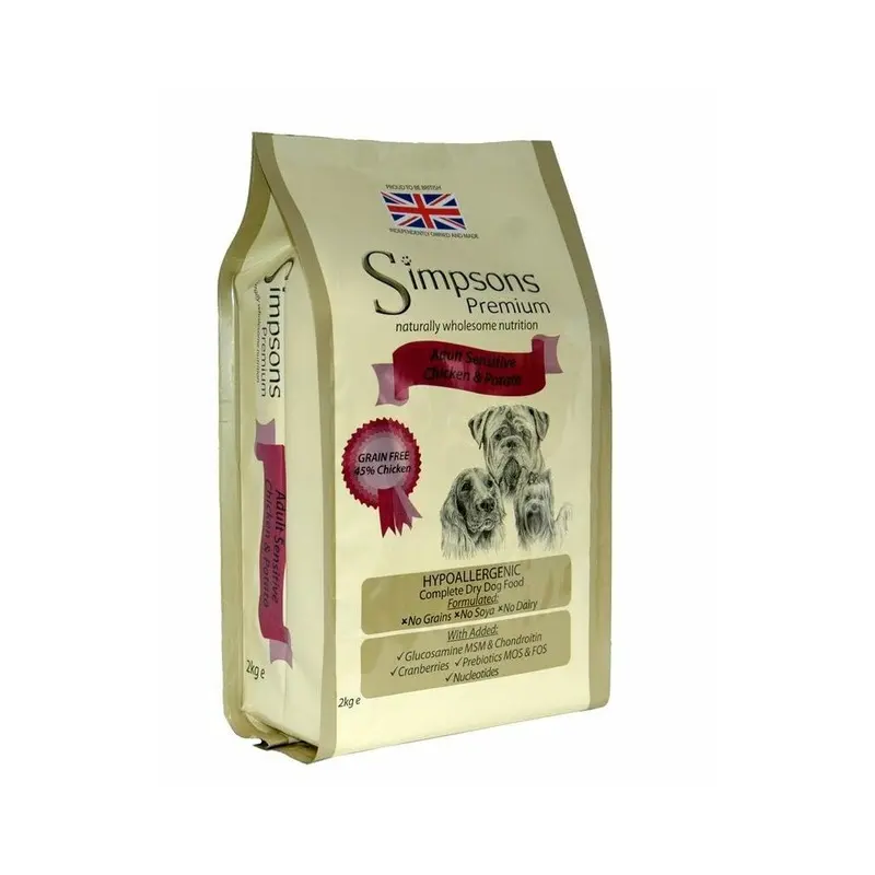 New Simpsons Premium Simpsons Complete Adult Sensitive Chicken & Potato Dog Food Grain