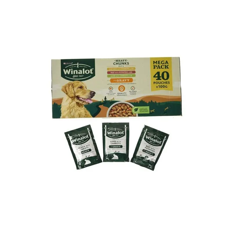Winalot Dog Food Mixed In Gravy, X 100G Size 40
