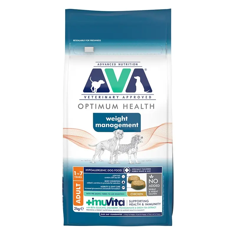 Ava Veterinary Approved Optimum Health Weight Management Adult Dog Food 2Kg